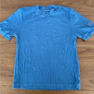 SET Active Blue Short Sleeve Crew Neck Tee